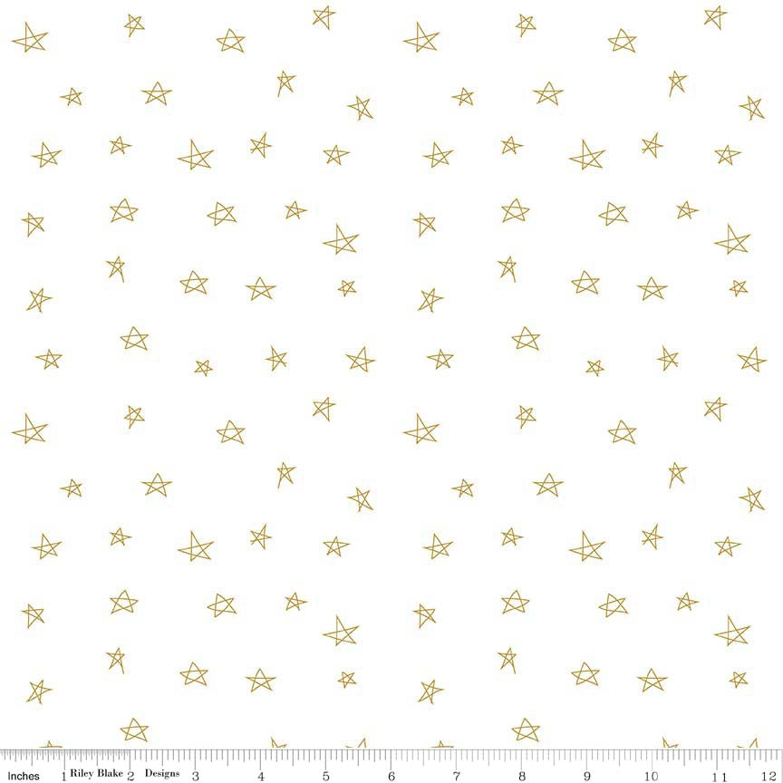 When Skies are Grey Star Gold Double Gauze – Millhouse Collections